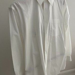 Mens Dress Shirt 17 1/2 x 34-35  Damon brand White